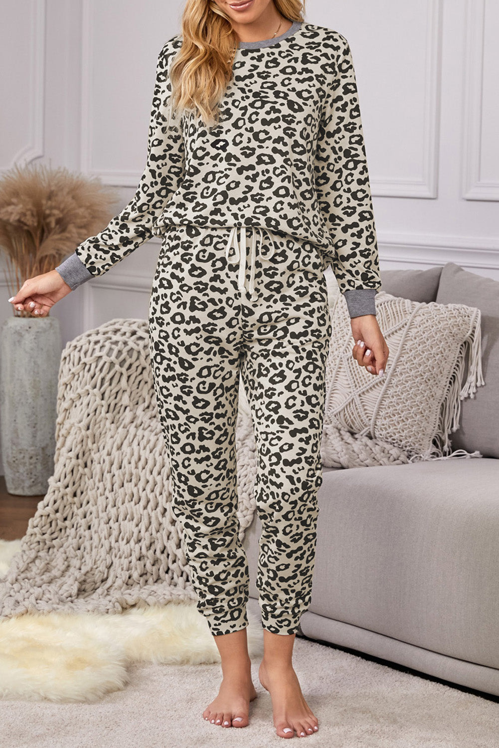 Leopard Print Loungewear Set