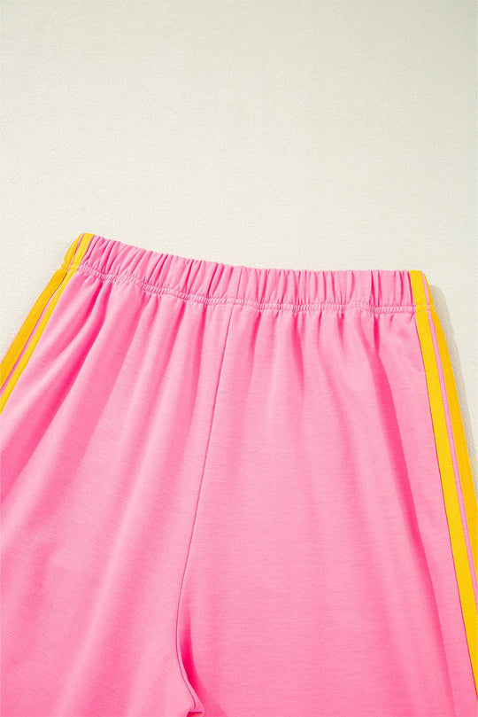 Pink Rainbow High Waist Sweatpants