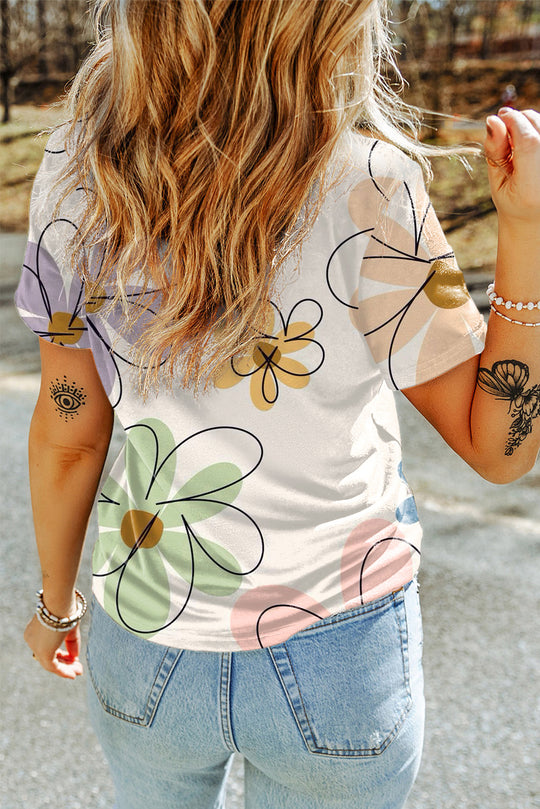 Daisy Flower Casual T Shirt