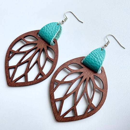 Designer Leaf Drop Earrings - Klazzi Fashion Boutique