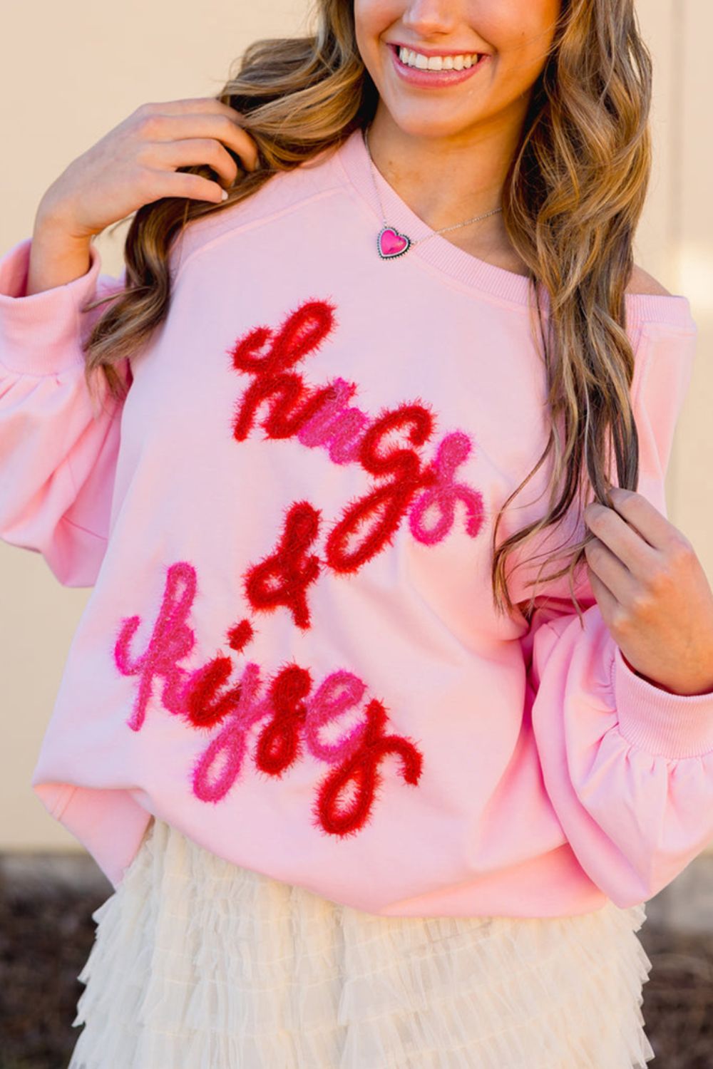 "HUG AND KISSES" Valentine Sweatshirt