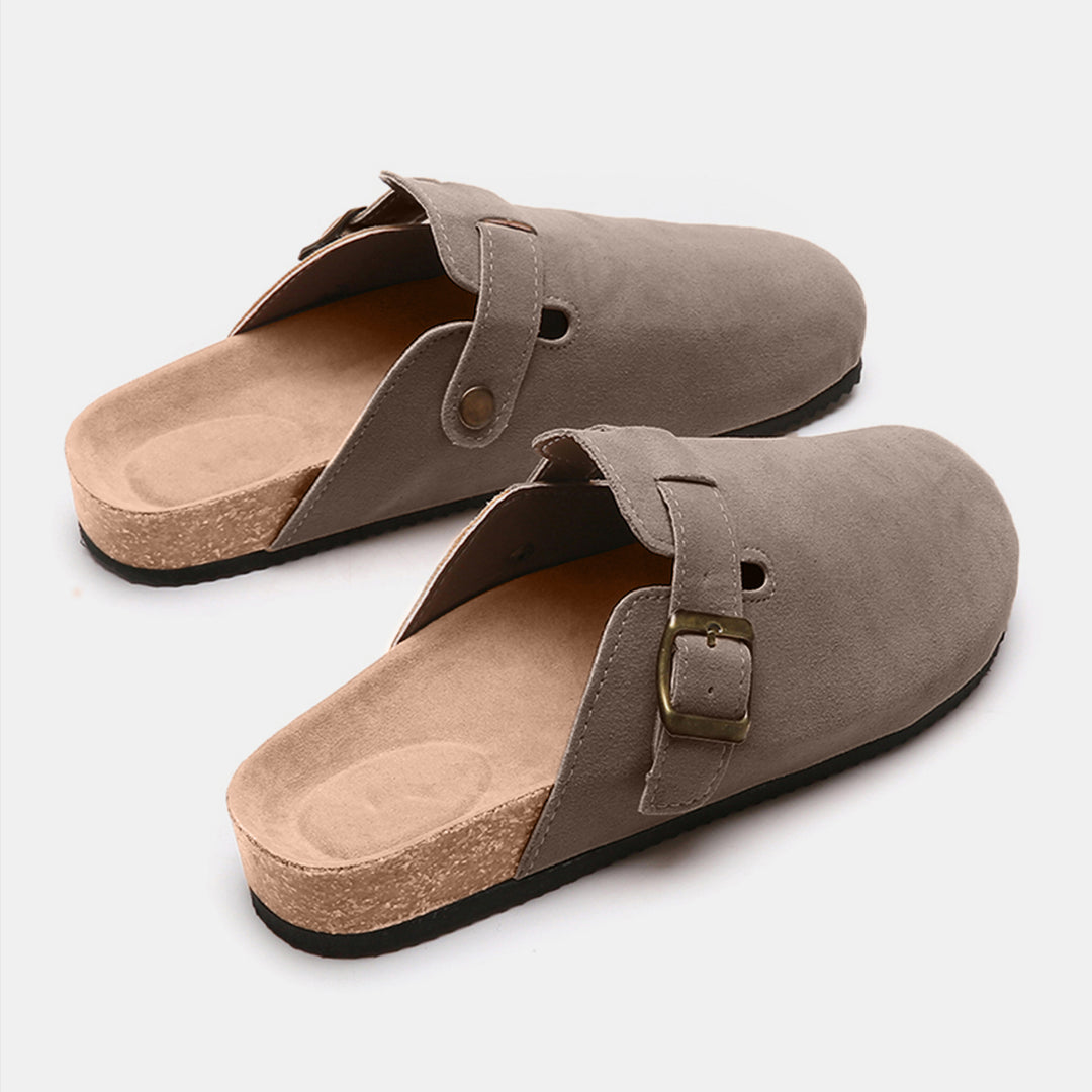 London Suede Buckle Slide - Klazzi Fashion Boutique