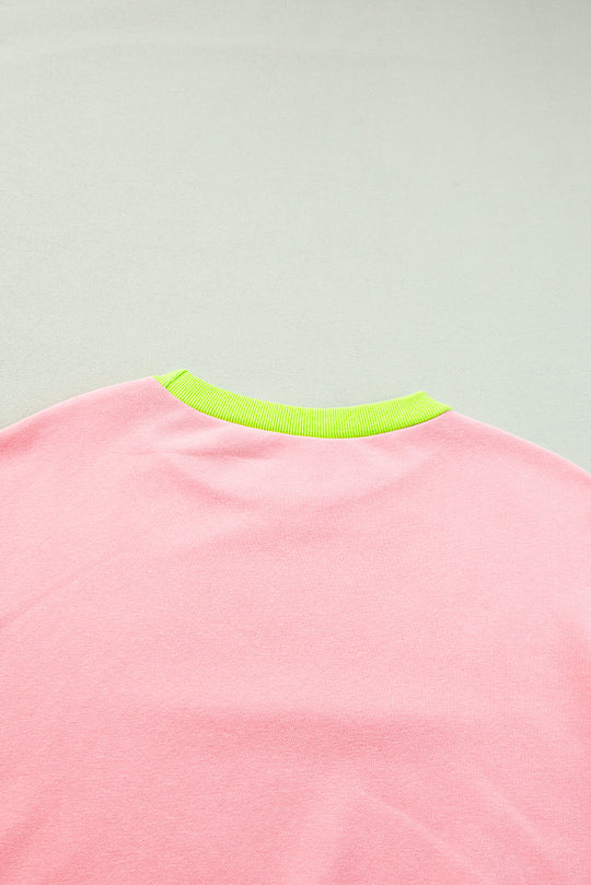 Pink and Neon Green Sweatshirt