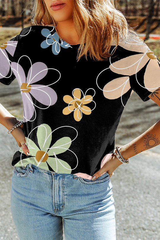 Daisy Flower Casual T Shirt