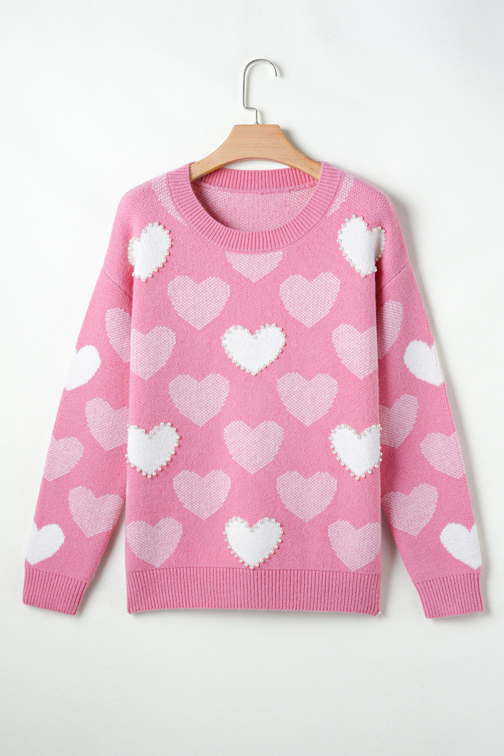 Hearts and Pearls Valentine Sweater