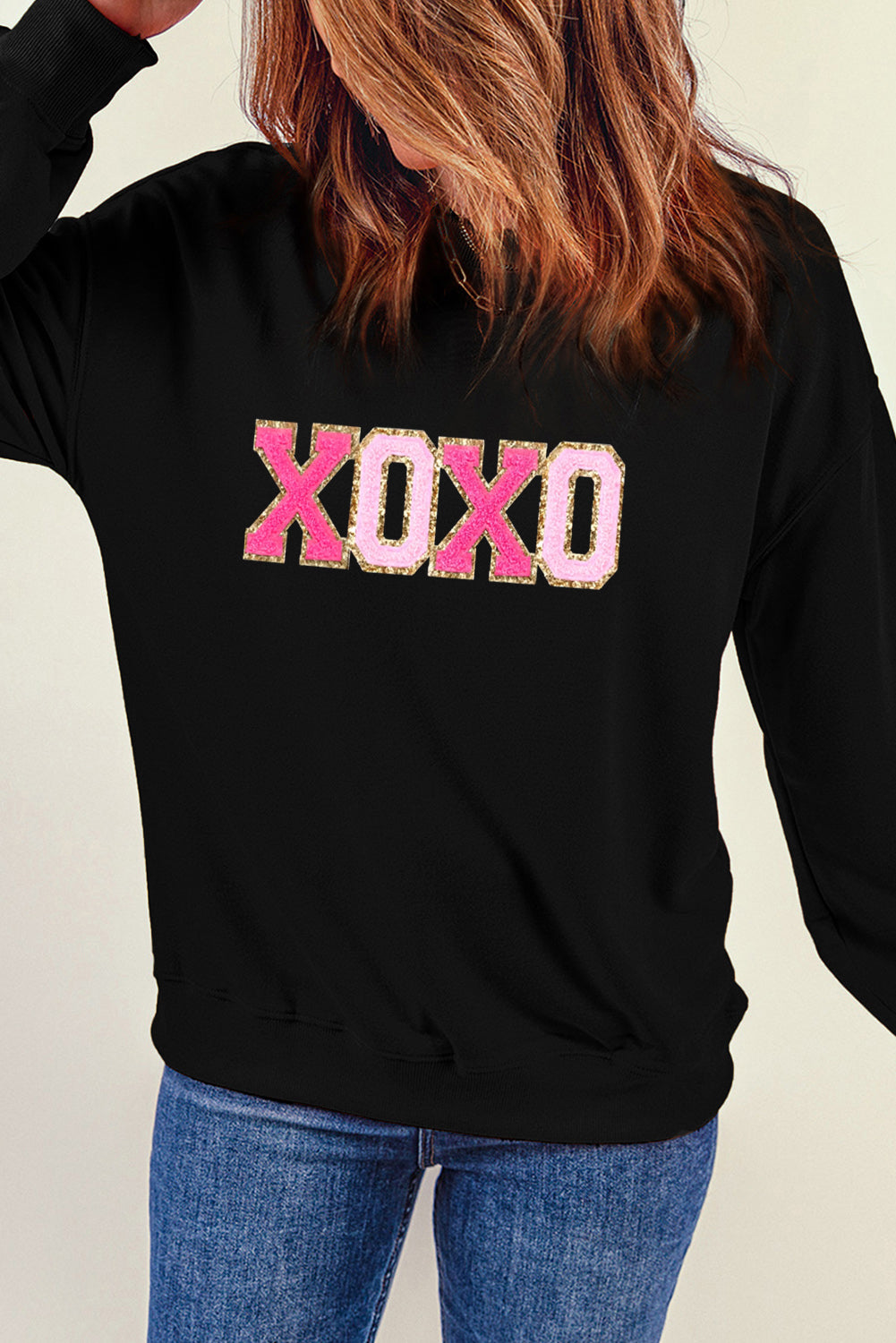 Glitter Chenille XOXO Valentines Sweatshirt