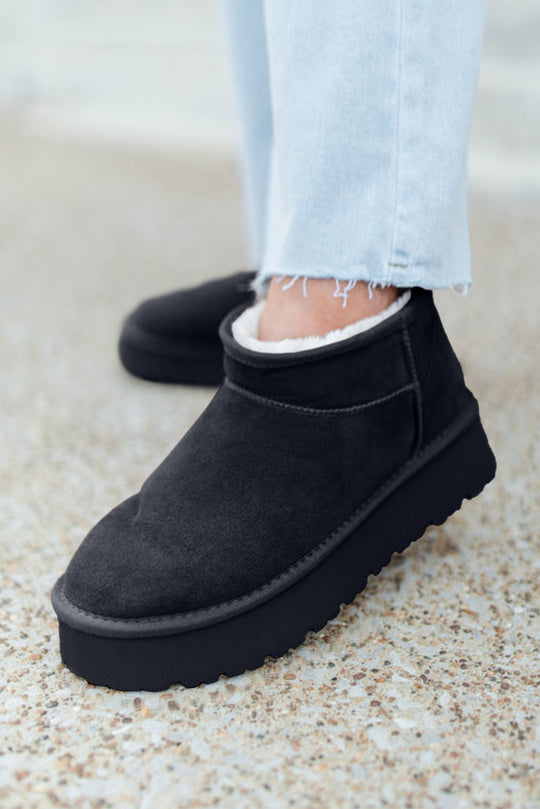 Black Suede Ankle Booties