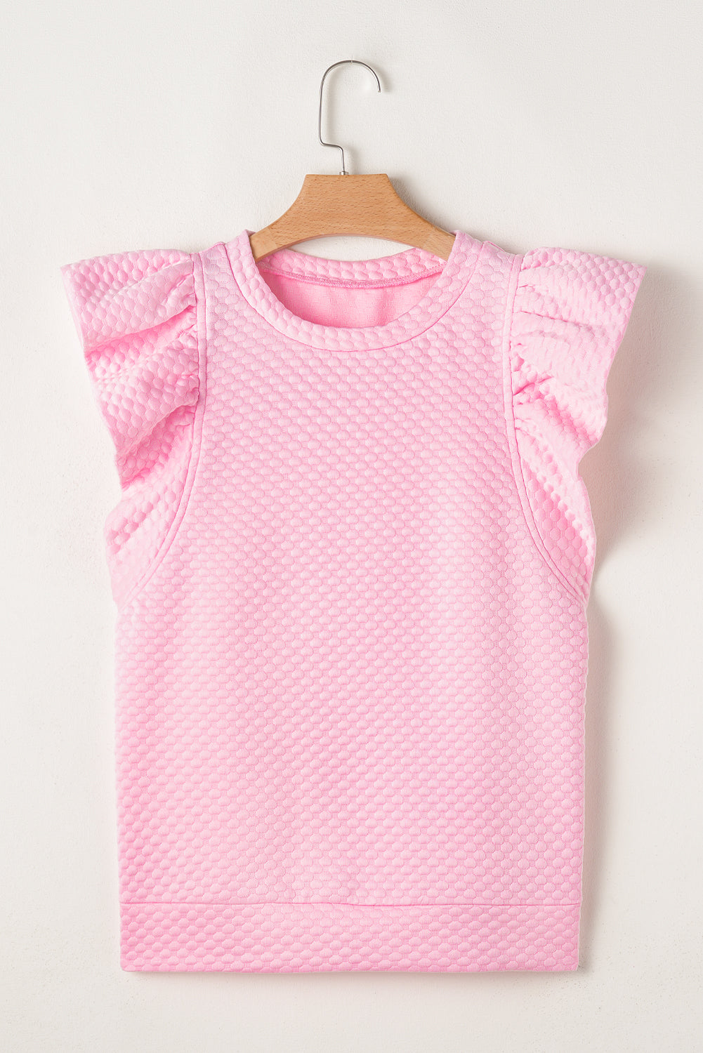 Ruffled Pink Short Sleeve Top