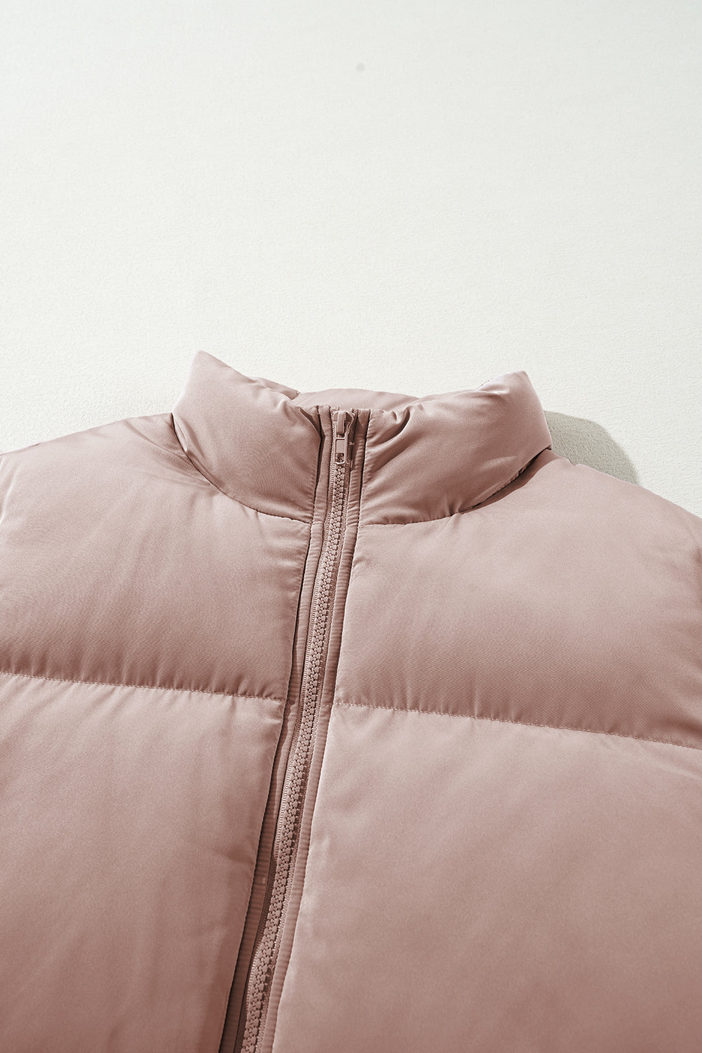 Blush Pink Quilted Puffer Jacket