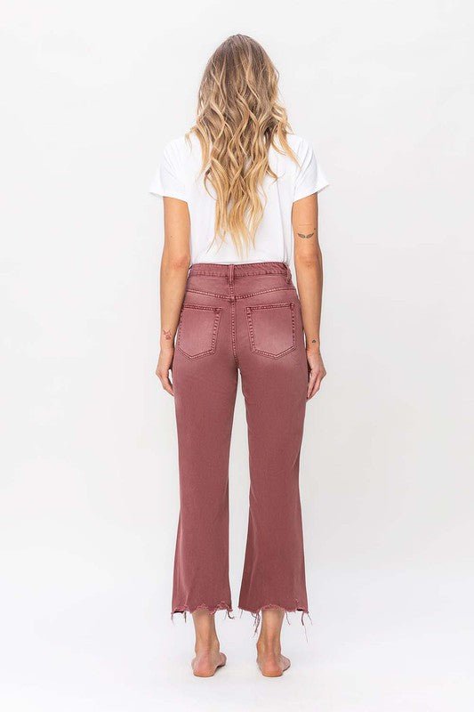 90's Vintage RUST BROWN High Rise Flare Denim - Klazzi Fashion Boutique