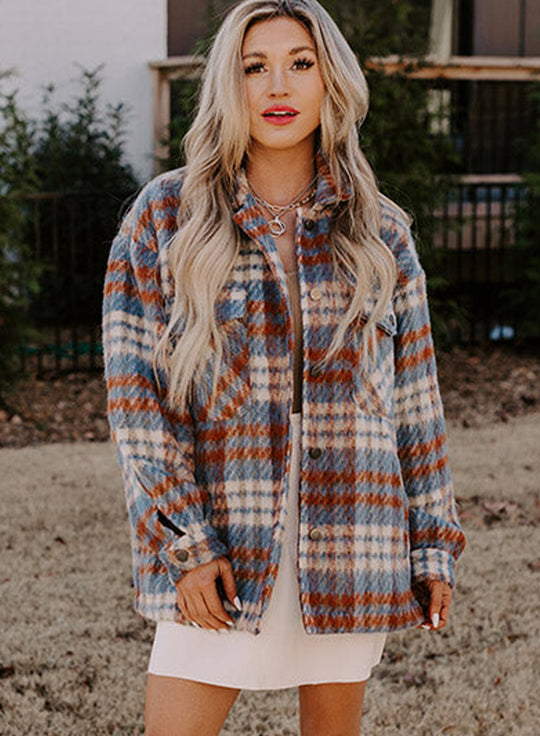 Sonya Plaid Collar Shacket