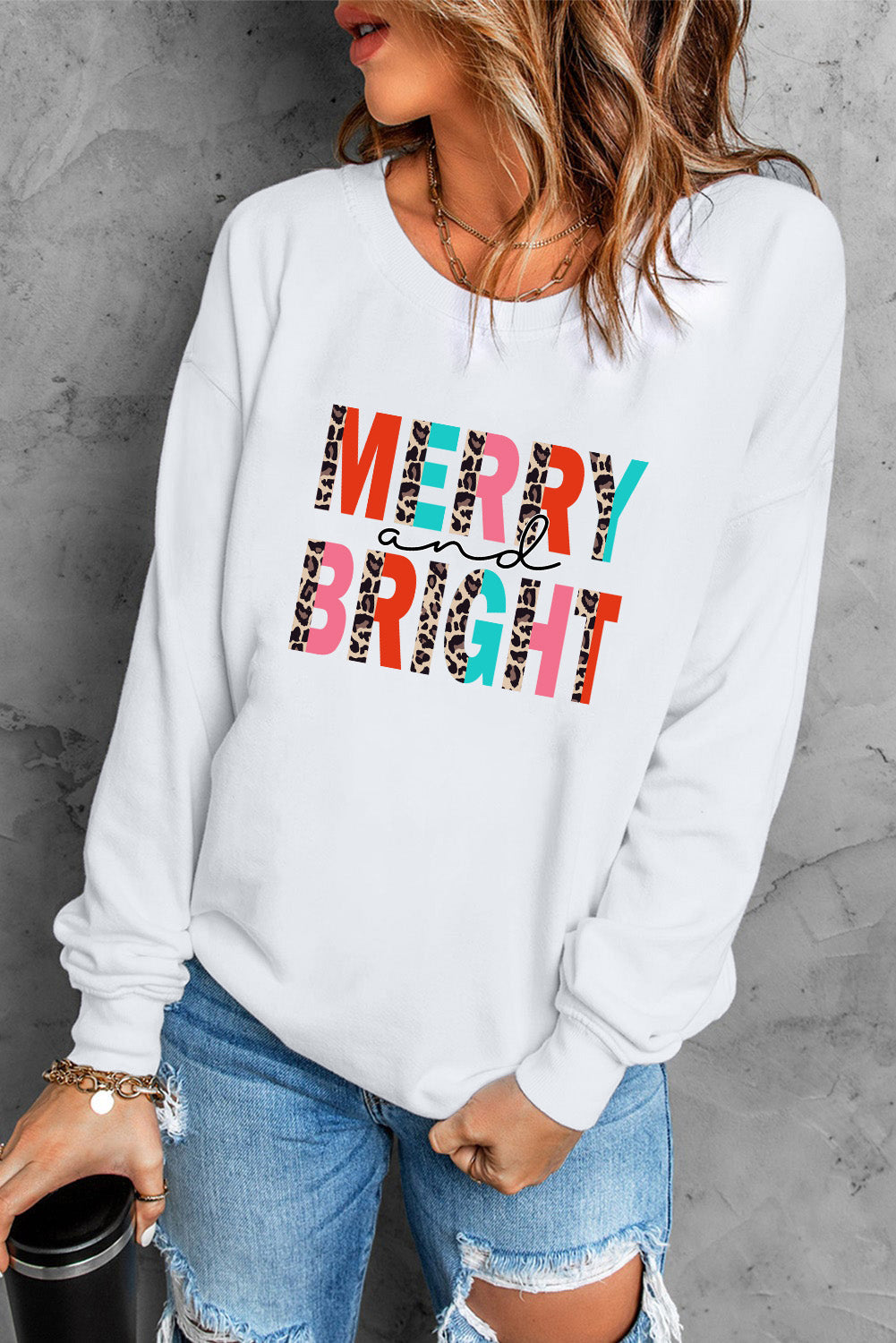  MERRY and BRIGHT Leopard Sweater