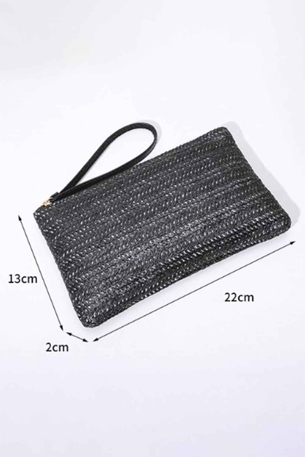 Wristlet Straw Woven Zipper Wallet