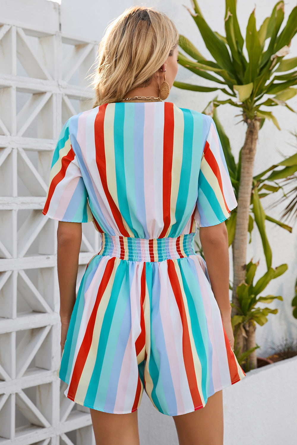 Lily Multicolor Stripe Flowy Romper