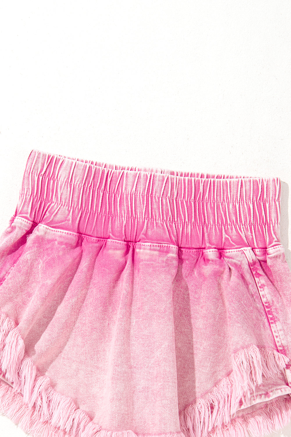 Frayed Pink Denim Skort