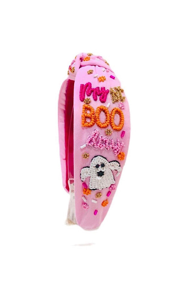 Ghost "Boo Day" Pink Headband