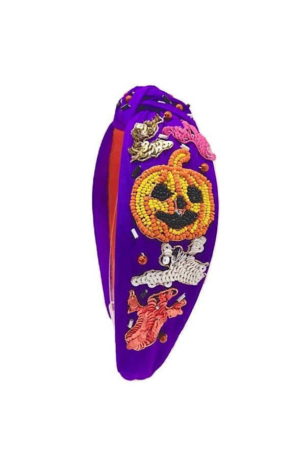 Halloween Pumpkin Purple Party Headband