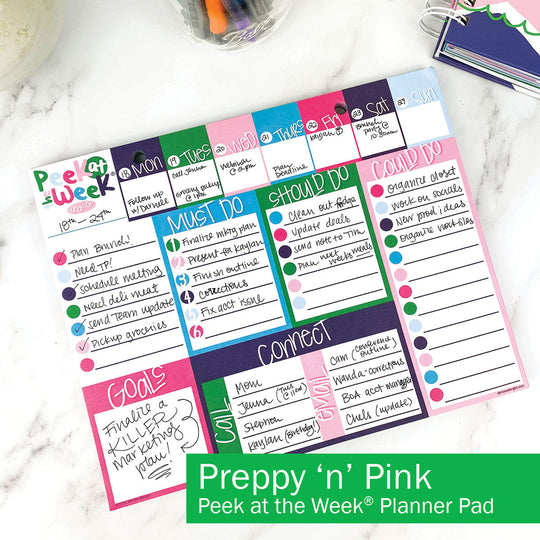 Peek at the Week Weekly Planner Pad