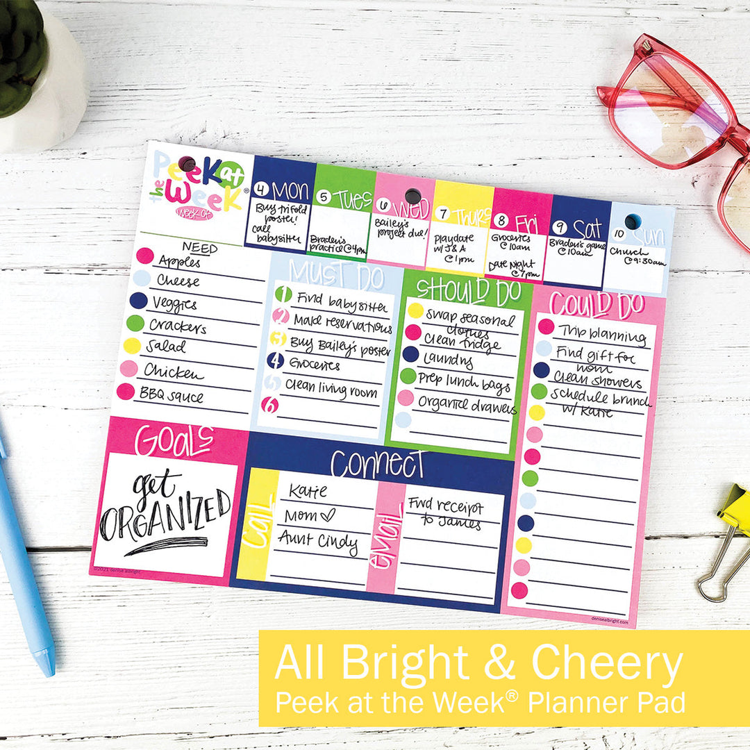 Peek at the Week Weekly Planner Pad