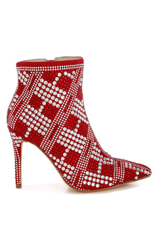 Gillian Rhinestone Stiletto Heel Bootie