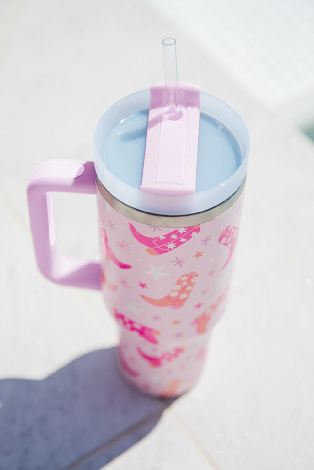 Western Pink Boots Tumbler 