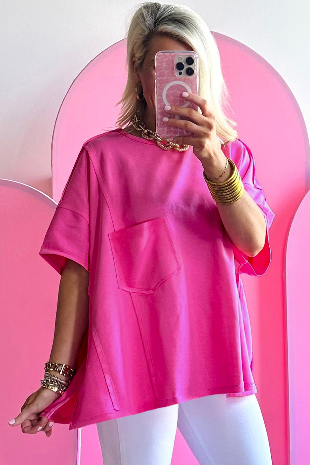 Bright Pink Oversize T-shirt