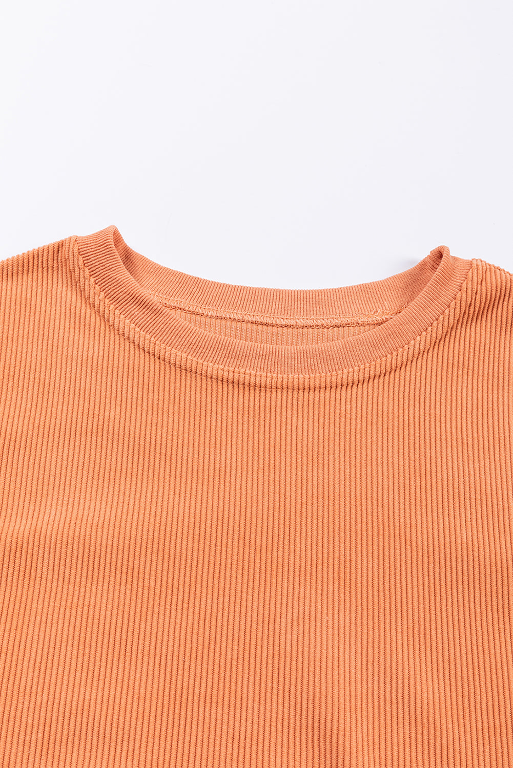 Slouchy Ribbed Corduroy Oversized Sweatshirt