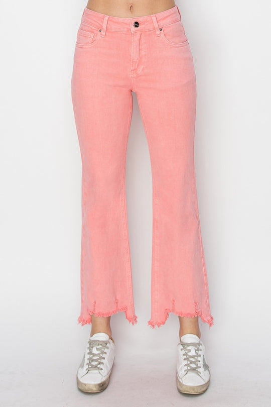 Peach RISEN Fringe Bootcut Denim