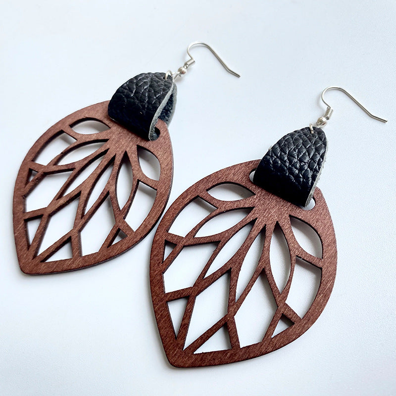 Designer Leaf Drop Earrings