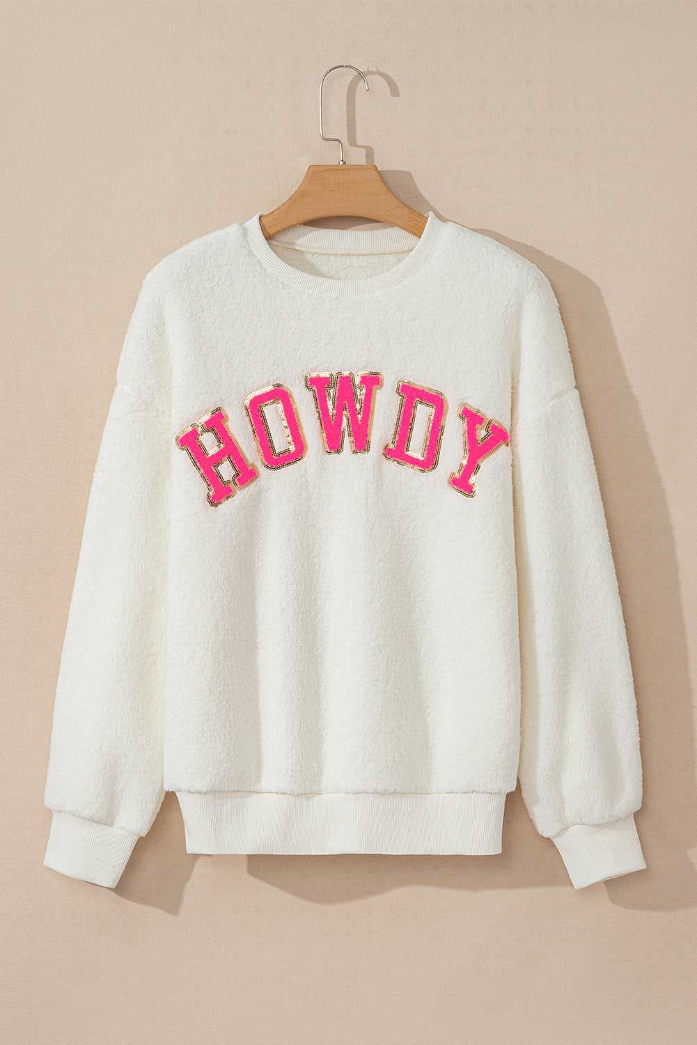 Western Sherpa "HOWDY" Slouchy Sweatshirt