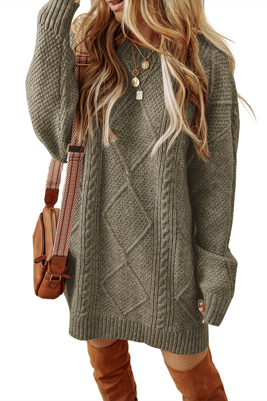 Cassidy Knit Loose Fit Sweater Dress - Klazzi Fashion Boutique