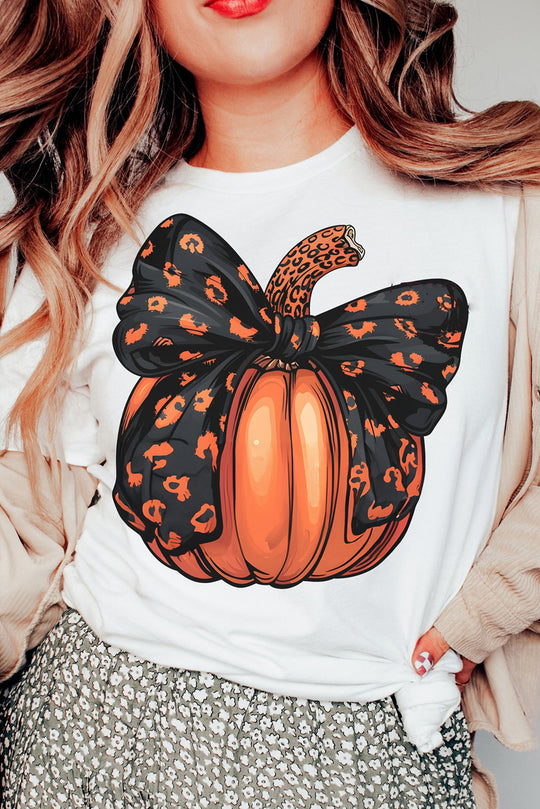 Bowknot Halloween Pumpkin T Shirt