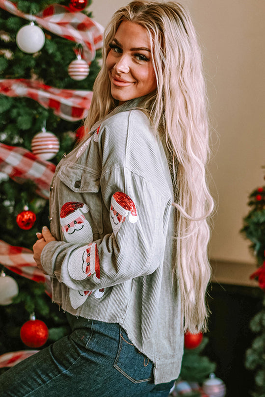  Sequin Sassy Santa Claus Corduroy Jacket