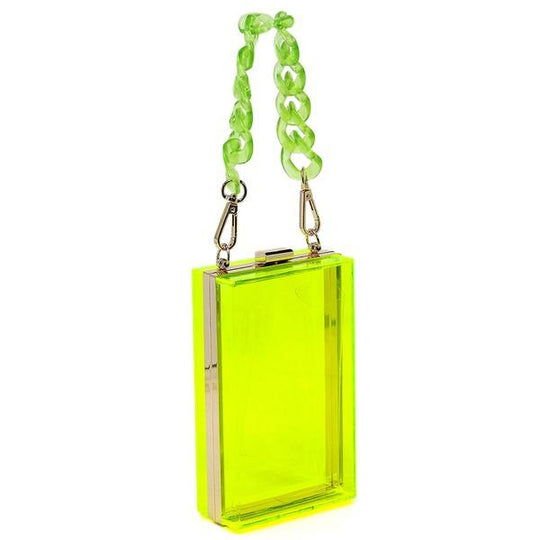 Chain Transparent Crossbody Clutch