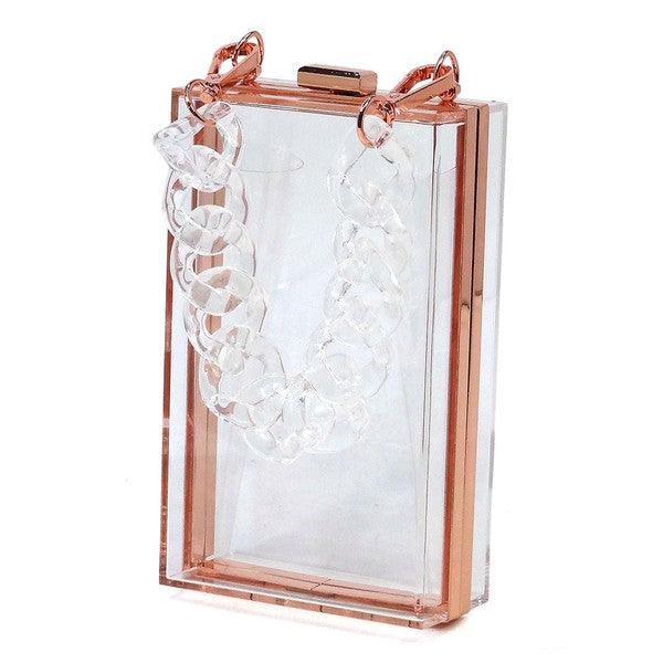 Chain Transparent Crossbody Clutch