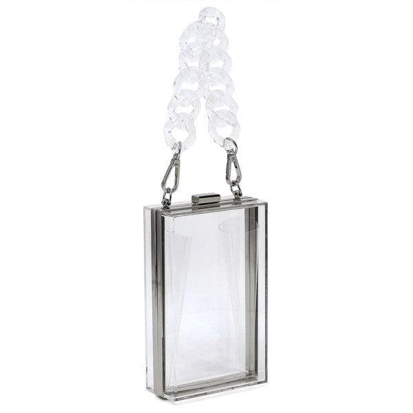 Chain Transparent Crossbody Clutch