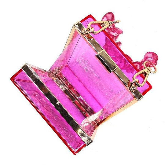 Chain Transparent Crossbody Clutch