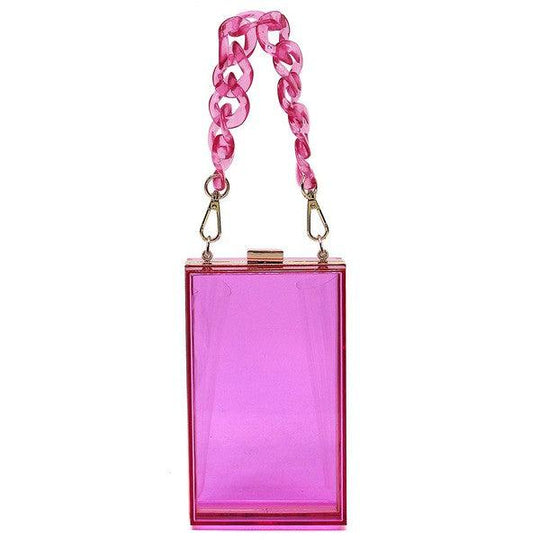 Chain Transparent Crossbody Clutch