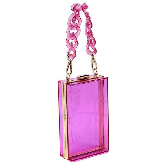 Chain Transparent Crossbody Clutch