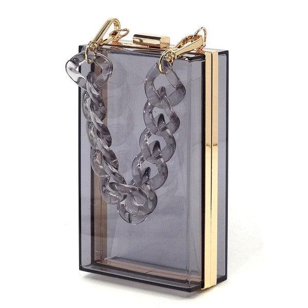 Chain Transparent Crossbody Clutch