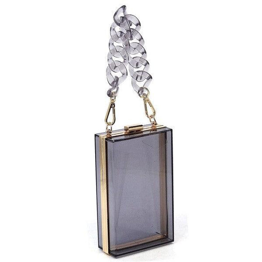 Chain Transparent Crossbody Clutch