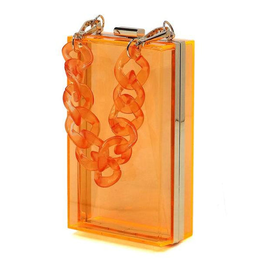 Chain Transparent Crossbody Clutch