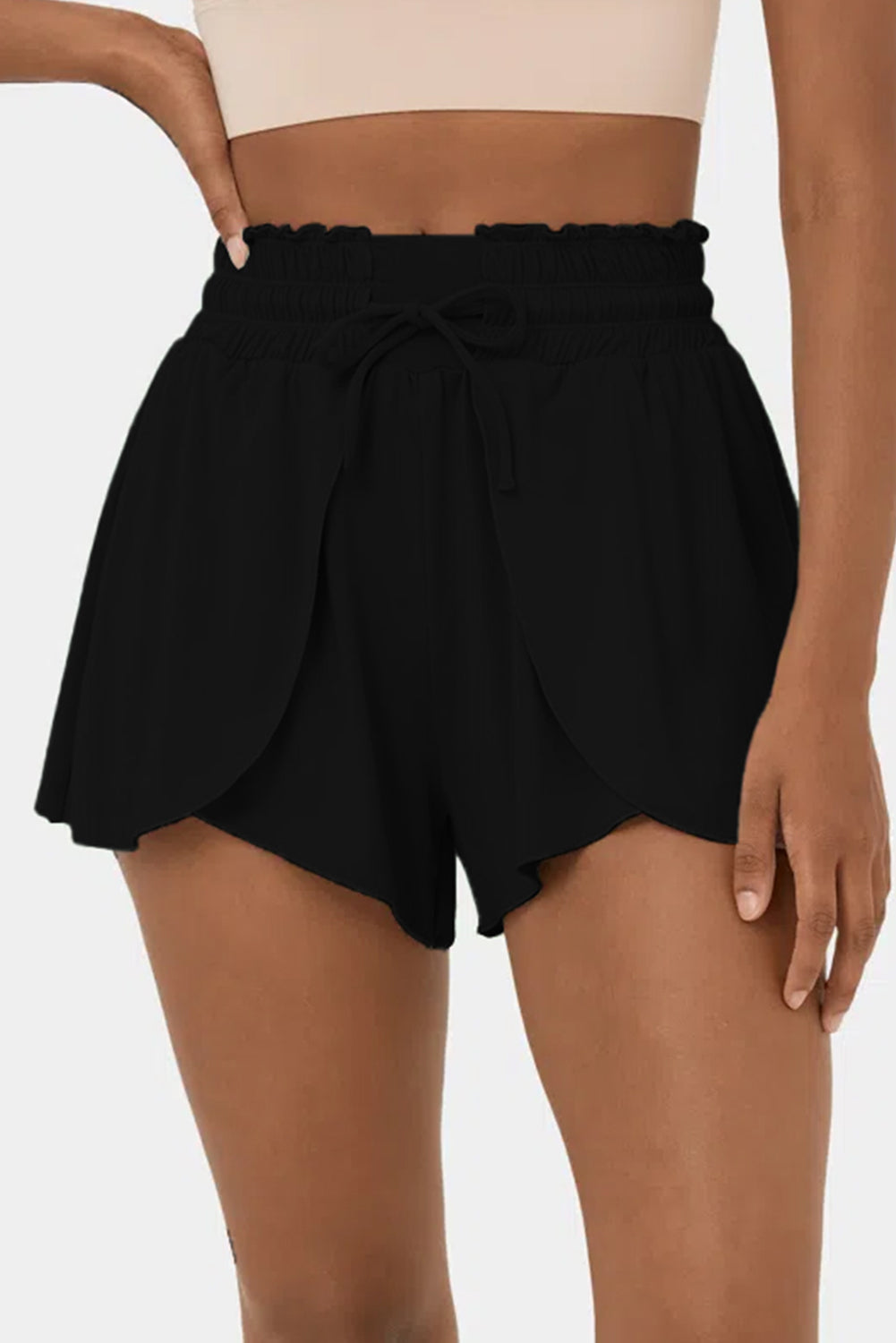 Petal Wrap Flowy Swim Shorts - Klazzi Fashion Boutique