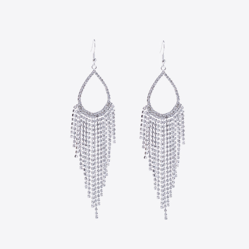 Dangle Sparkle Fringe Earrings