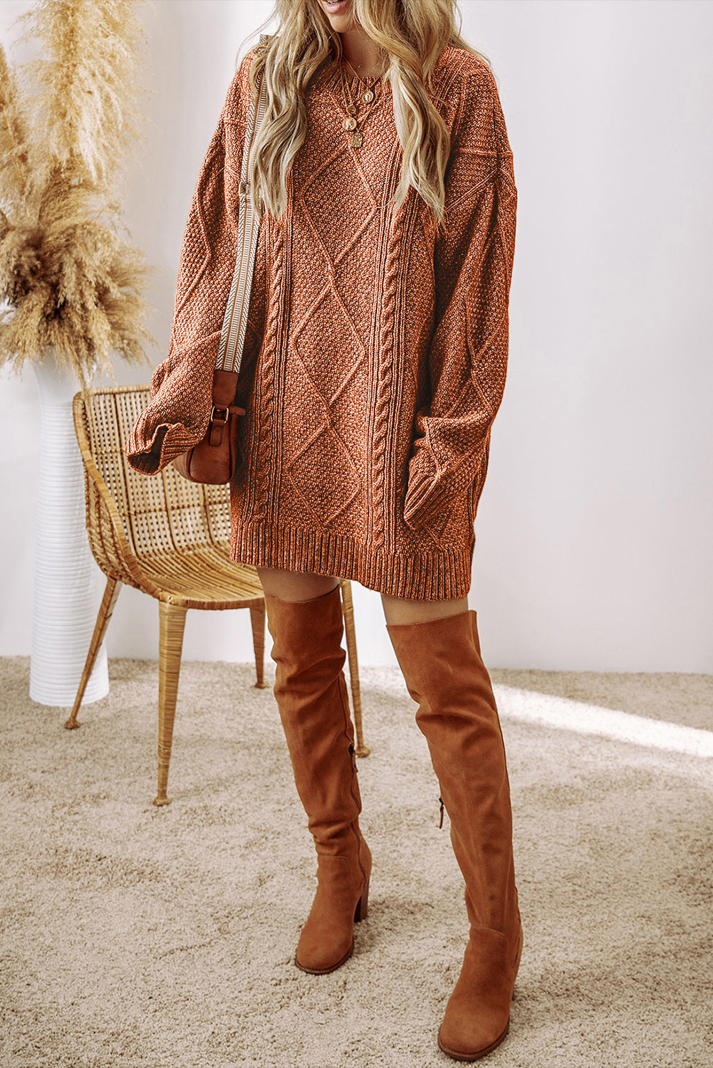 Cassidy Knit Loose Fit Sweater Dress