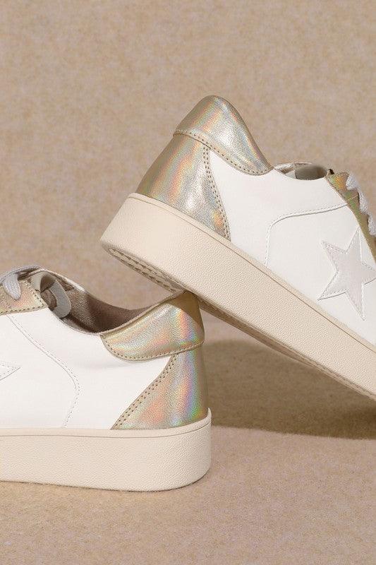 Gold Metallic Star Sneakers