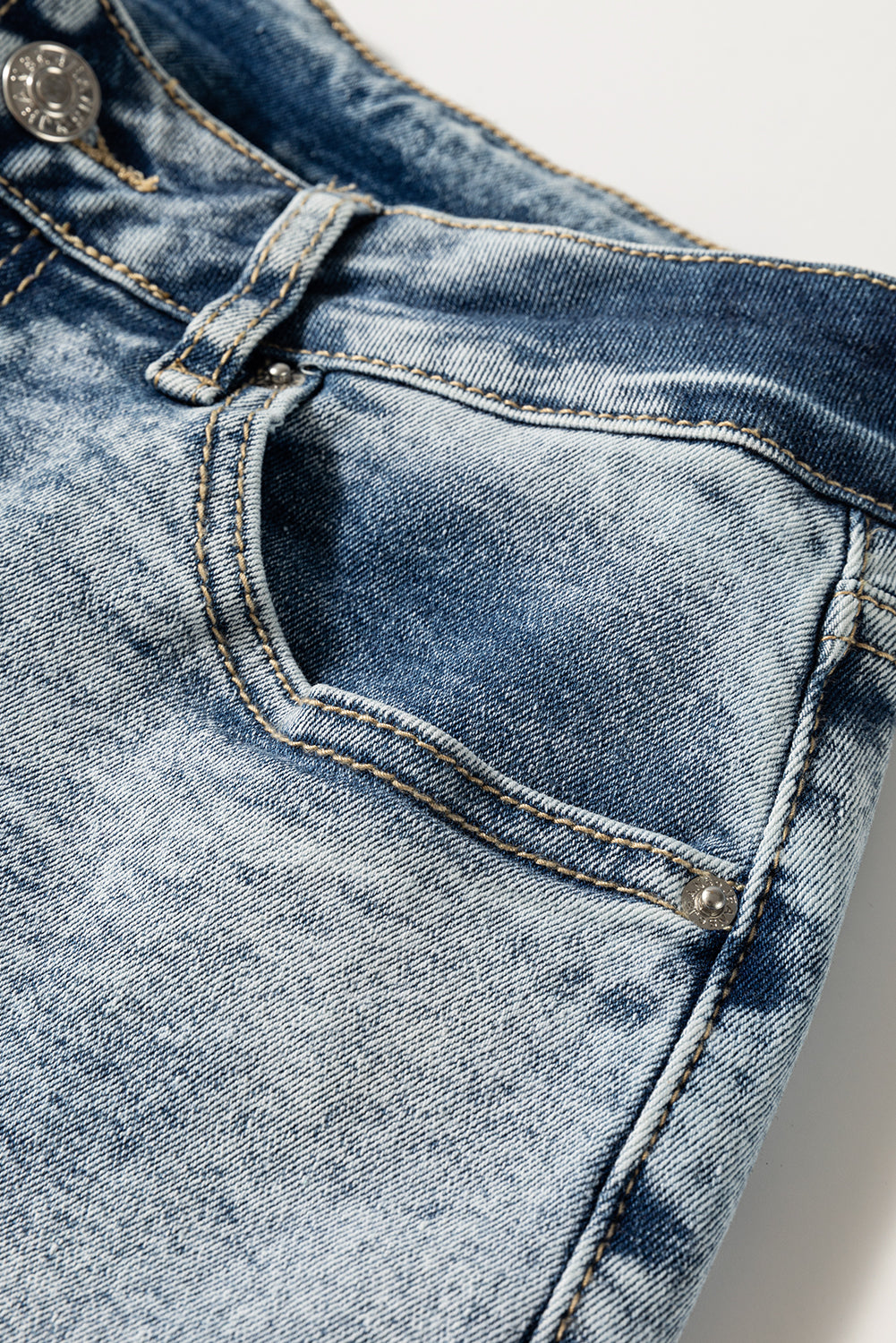 High Rise Medium Wash Denim