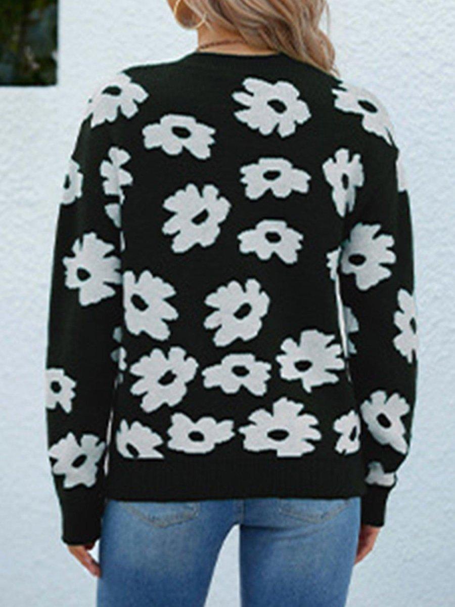 Amazing Daizy Floral Sweater - Klazzi Fashion Boutique