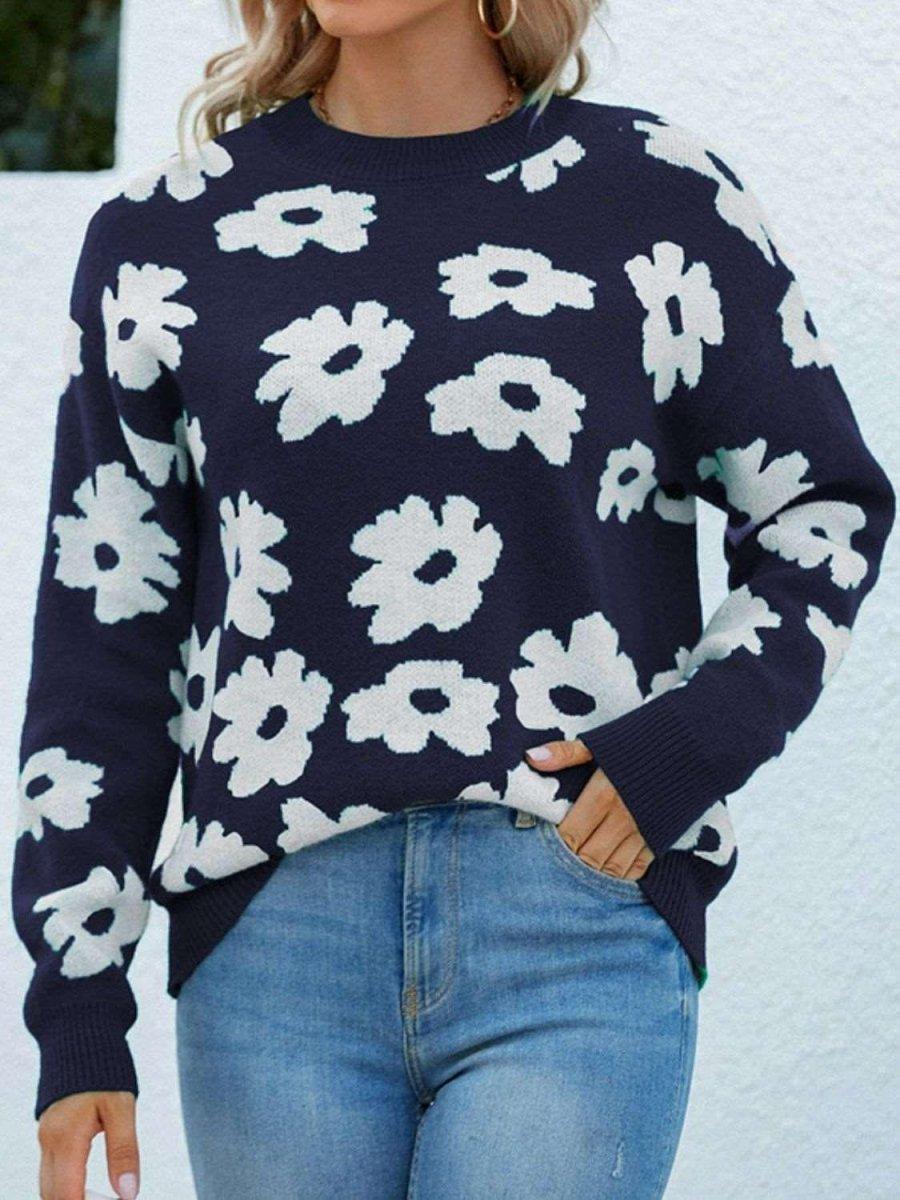 Amazing Daizy Floral Sweater - Klazzi Fashion Boutique