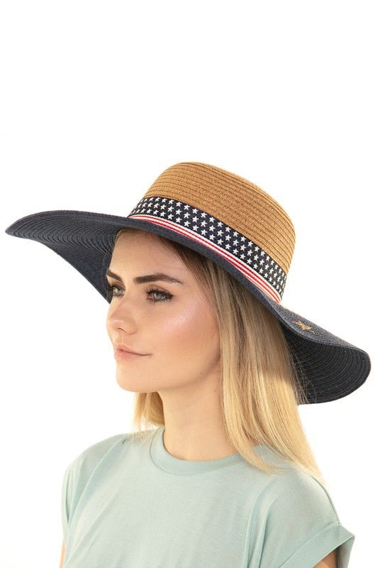 American Flag Brim Hat - Klazzi Fashion Boutique